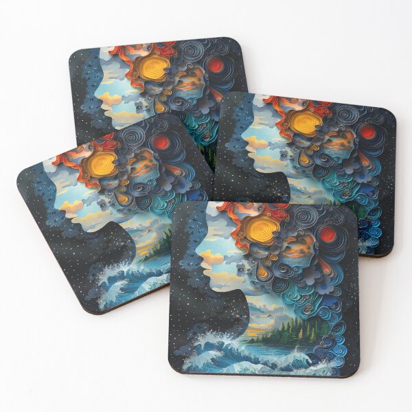 Item preview, Mother Earth Papercut with Starry Background designed and sold by OccultDreams.