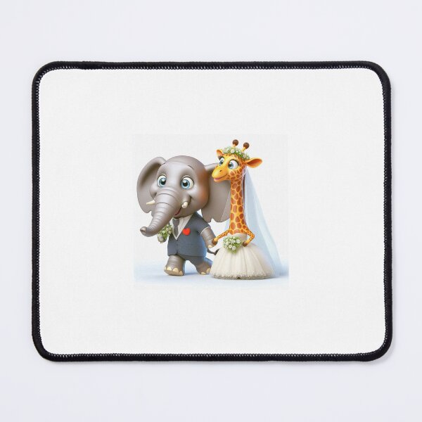 Item preview, 3D Cartoon - Elephant and Giraffe - Wedding designed and sold by JoyPhotoArt.