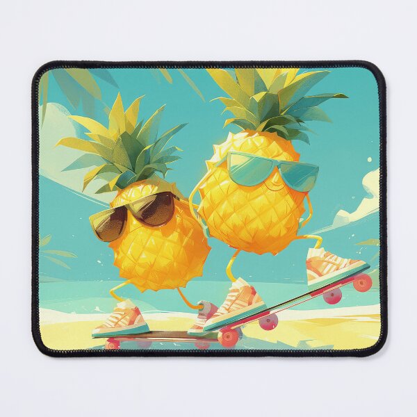 Item preview, Funny Pineapples on Skateboards designed and sold by JoyfulNat.