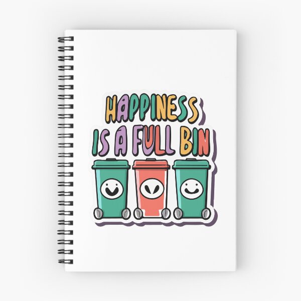 Item preview, Happiness is a Full Bin - Joyful Trash Cans designed and sold by NiftyWrx.