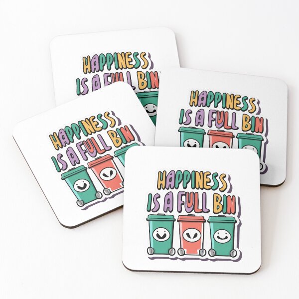 Item preview, Happiness is a Full Bin - Joyful Trash Cans designed and sold by NiftyWrx.