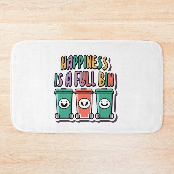 Item preview, Happiness is a Full Bin - Joyful Trash Cans designed and sold by NiftyWrx.
