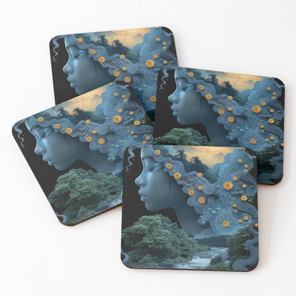 Item preview, Gaia Morning Light Waterfall Papercut designed and sold by OccultDreams.
