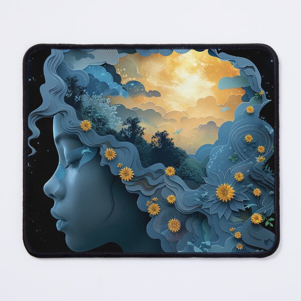 Item preview, Gaia Morning Light Waterfall Papercut designed and sold by OccultDreams.