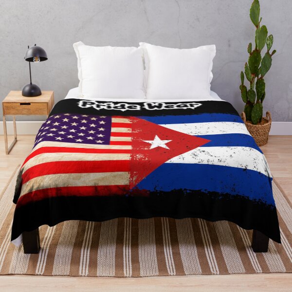 Item preview, US Flag and Cuba Flag Pride Wear Design designed and sold by LovelyHappyGift.