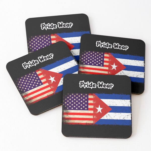 Item preview, US Flag and Cuba Flag Pride Wear Design designed and sold by LovelyHappyGift.