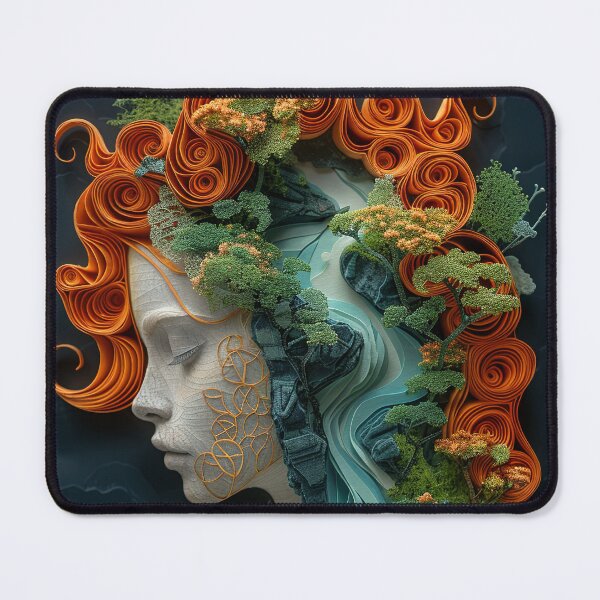 Item preview, Mother Earth Mountain Stream Silhouette designed and sold by OccultDreams.