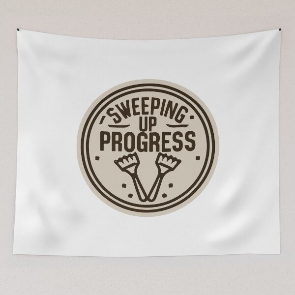 Item preview, Sweeping Up Progress Garbage Truck Emblem designed and sold by NiftyWrx.