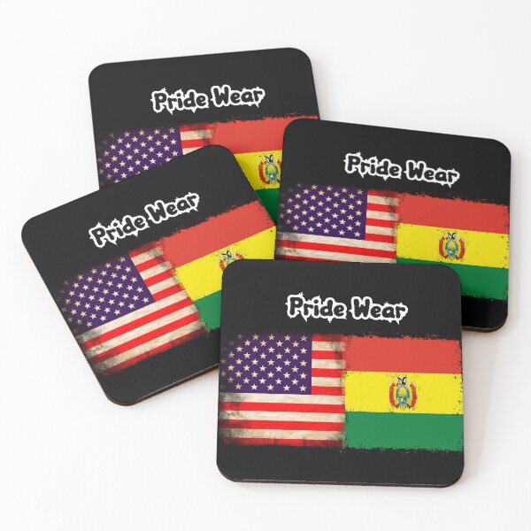 Item preview, US Flag and Bolivian Flag Pride Wear Design designed and sold by LovelyHappyGift.