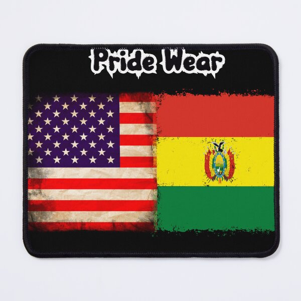 Item preview, US Flag and Bolivian Flag Pride Wear Design designed and sold by LovelyHappyGift.