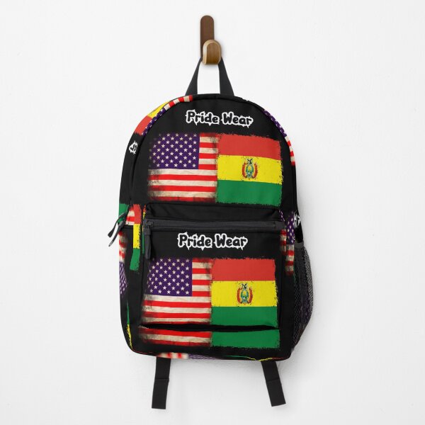 Item preview, US Flag and Bolivian Flag Pride Wear Design designed and sold by LovelyHappyGift.