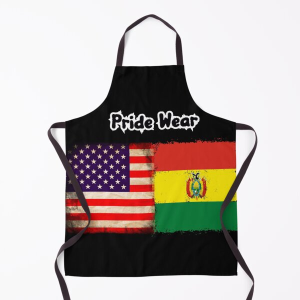Item preview, US Flag and Bolivian Flag Pride Wear Design designed and sold by LovelyHappyGift.