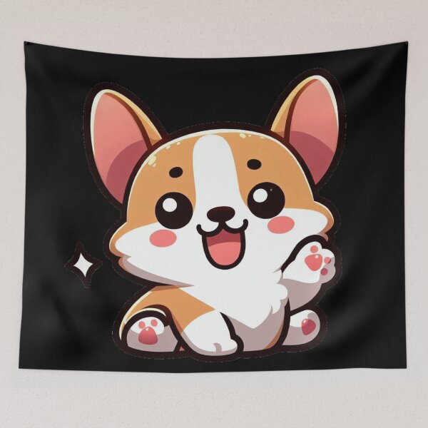 Artikelvorschau, Entzückende Corgi-Welpenillustration - süßer und verspielter Hund entworfen und verkauft von Shtex.