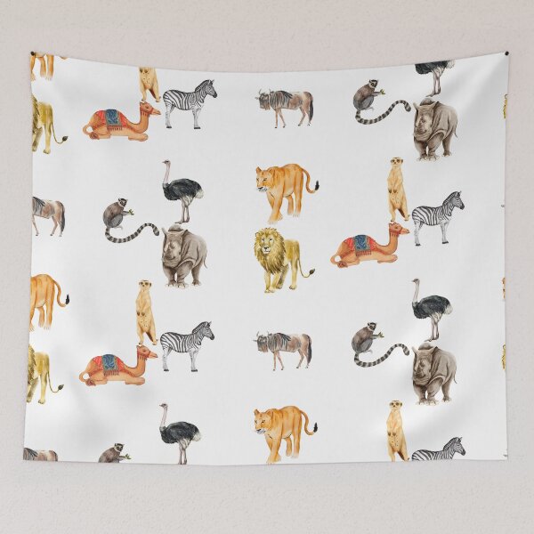 Item preview, African Safari Sticker Pack for Kids Elephant Giraffe Zebra Lion  designed and sold by julyperson.