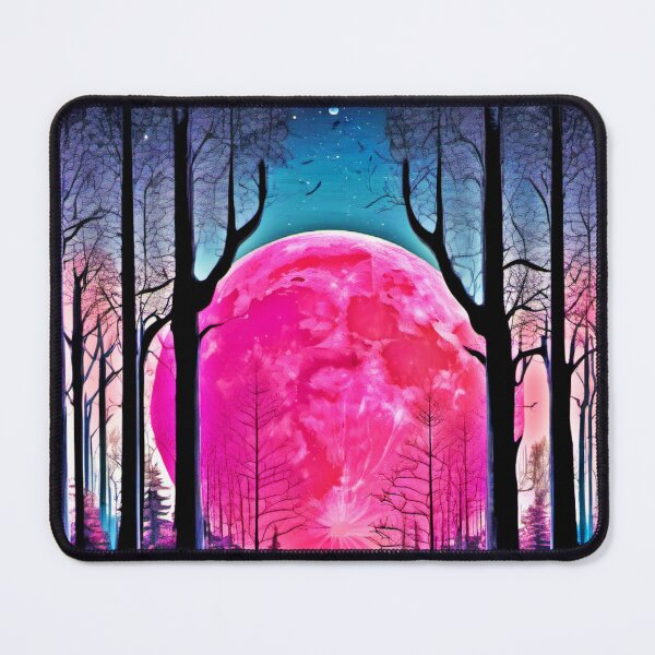 Item preview, Dark Forest Pink Moon designed and sold by Health And Fitness Posts e-Store.