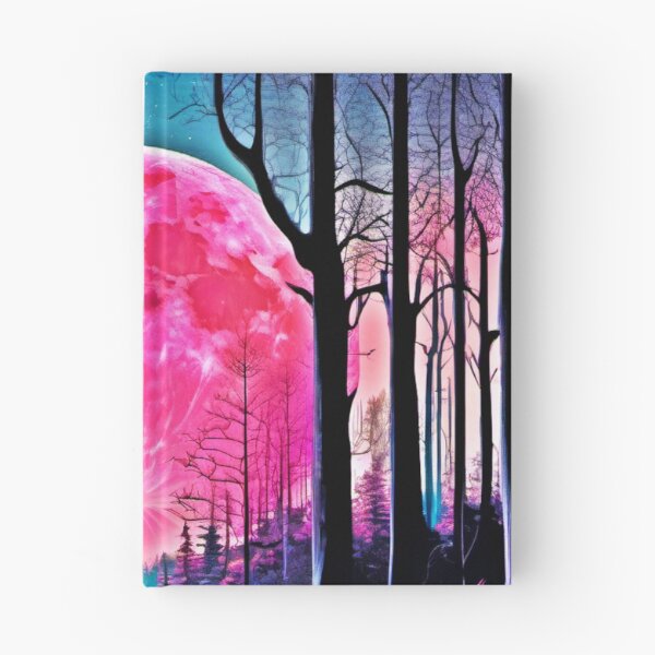 Item preview, Dark Forest Pink Moon designed and sold by Health And Fitness Posts e-Store.