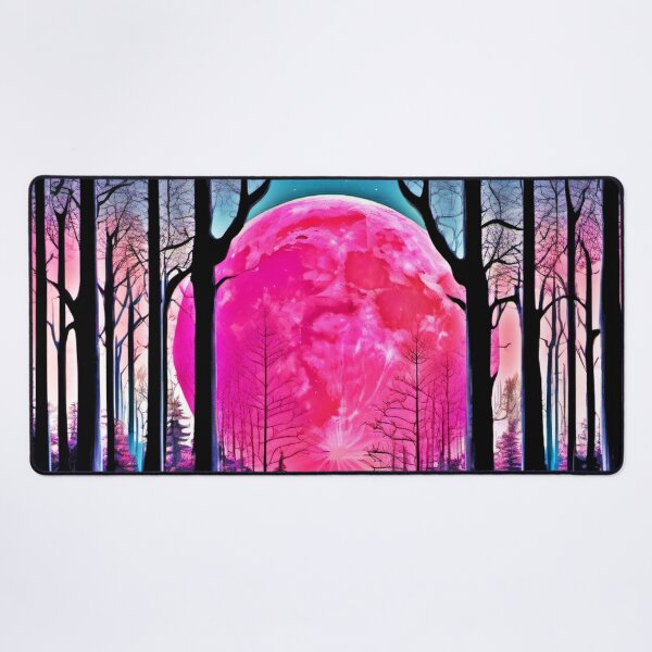 Item preview, Dark Forest Pink Moon designed and sold by Health And Fitness Posts e-Store.