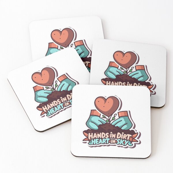 Item preview, Hands in Dirt, Heart in Sky Pixel Art Garden Sticker designed and sold by NiftyWrx.