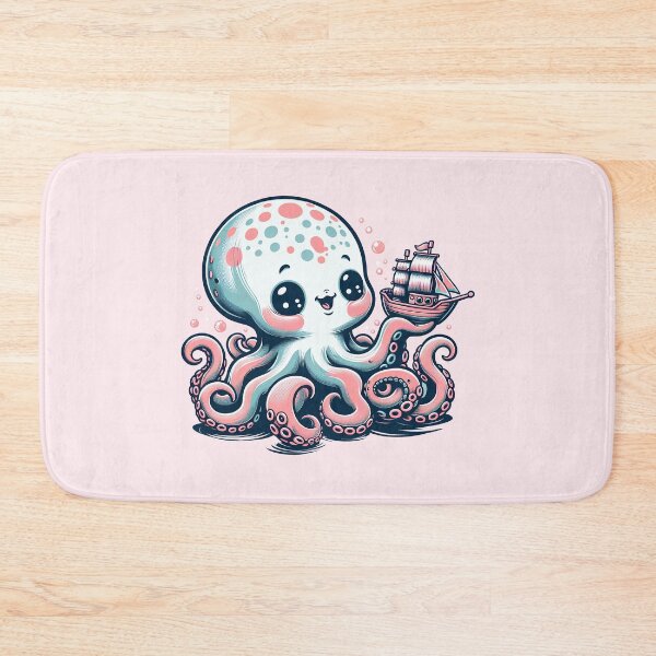 Item preview, Li'l Legends™: Kraken Plays with a Toy Boat designed and sold by FabledTees.