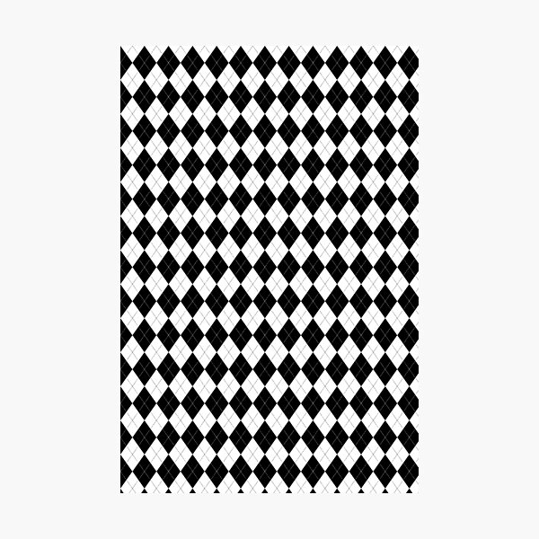 Black and White Harlequin Diamond Pattern | Leggings