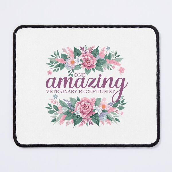 Item preview, One Amazing Veterinary Receptionist - Floral Design designed and sold by TeesYouWant.