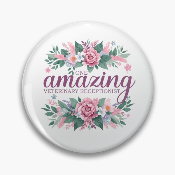 Item preview, One Amazing Veterinary Receptionist - Floral Design designed and sold by TeesYouWant.