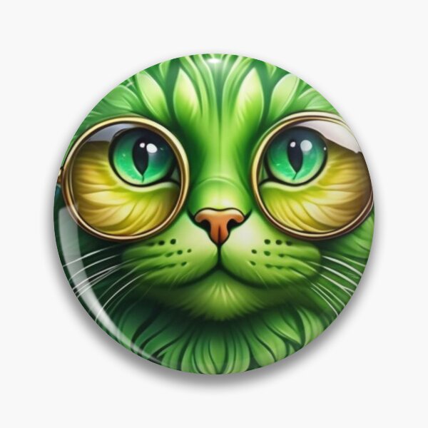 Item preview, Cute Green Avogato Cat Wearing Glasses designed and sold by LEOOTY.