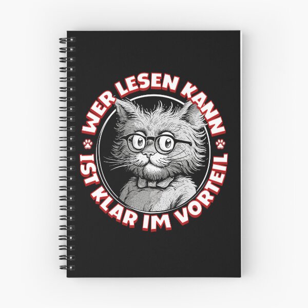 Item preview, wer lesen kann ist klar im Vorteil - Cat with glasses designed and sold by SpecialtiesShop.