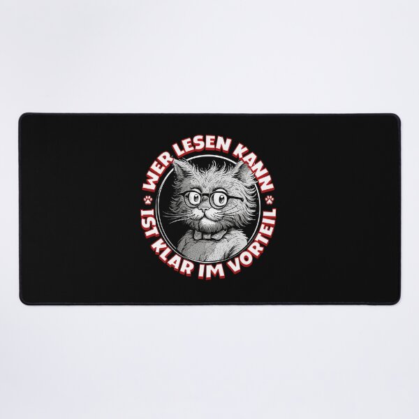 Item preview, wer lesen kann ist klar im Vorteil - Cat with glasses designed and sold by SpecialtiesShop.