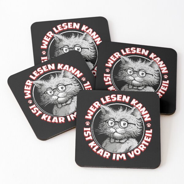 Artikelvorschau, wer lesen kann ist klar im Vorteil - Katze mit Brille entworfen und verkauft von SpecialtiesShop.