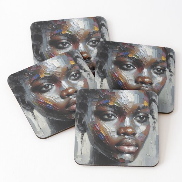 Item preview, Black African woman painted in oil designed and sold by WeLovePopArt.