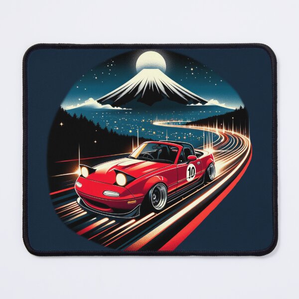 Item preview, Nightrider red Miata NA 10 in front of mt. Fuji designed and sold by mugooooo.