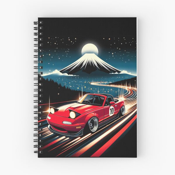 Item preview, Nightrider red Miata NA 10 in front of mt. Fuji designed and sold by mugooooo.