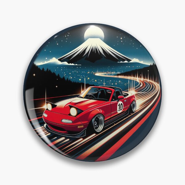 Item preview, Nightrider red Miata NA 10 in front of mt. Fuji designed and sold by mugooooo.