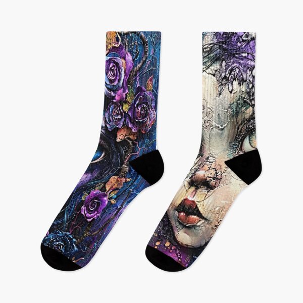 Item preview, Creepy Faces and Purple Roses designed and sold by RumpledFoxes.