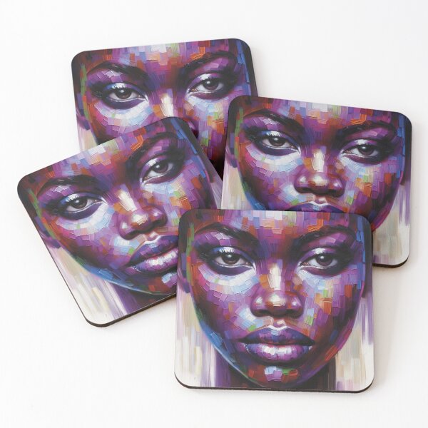 Item preview, Black African woman painted in oil designed and sold by WeLovePopArt.