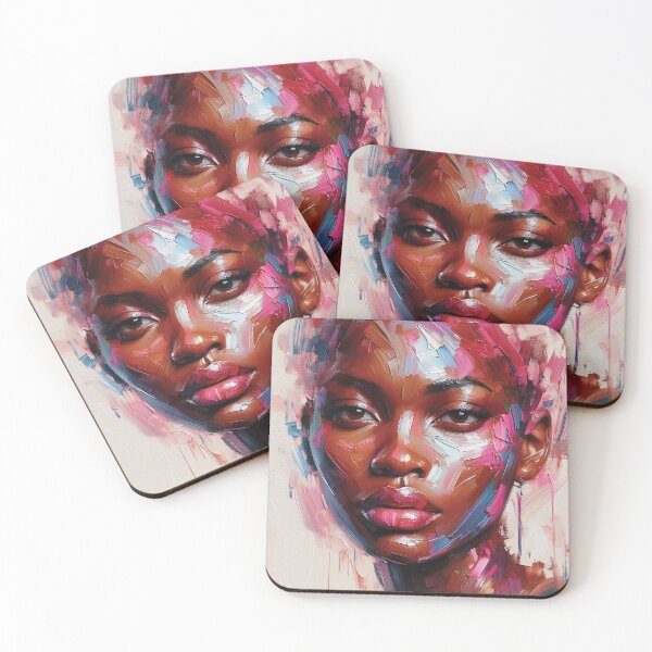 Item preview, Black African woman painted in oil designed and sold by WeLovePopArt.