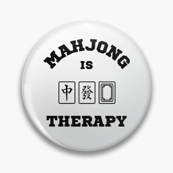 Artikelvorschau, Mahjong ist Therapie - Schwarz | Ich liebe Mahjong-Steine entworfen und verkauft von PawaPotto.