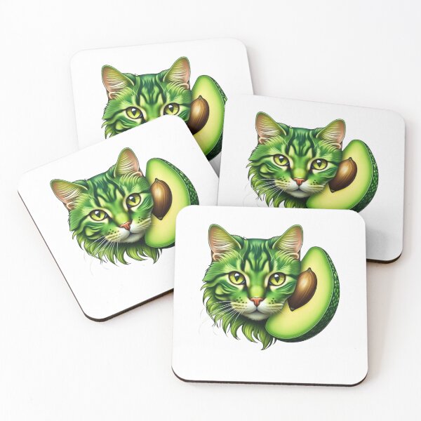 Item preview, Cute Green Avocado Cat designed and sold by LEOOTY.