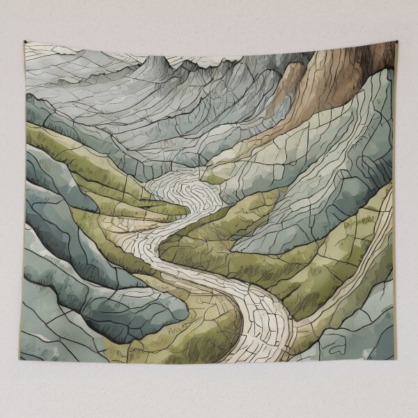 Item preview, Serene Minimalistic Landscape designed and sold by drawbey.