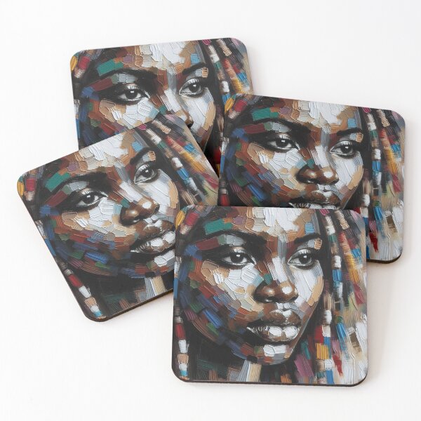 Item preview, Black African woman painted in oil designed and sold by WeLovePopArt.