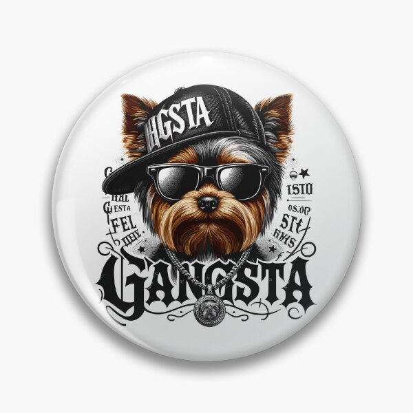 Item preview, Yorkshire Terrier Gangsta Gangster Dog Gift designed and sold by Pineapple-Tree.