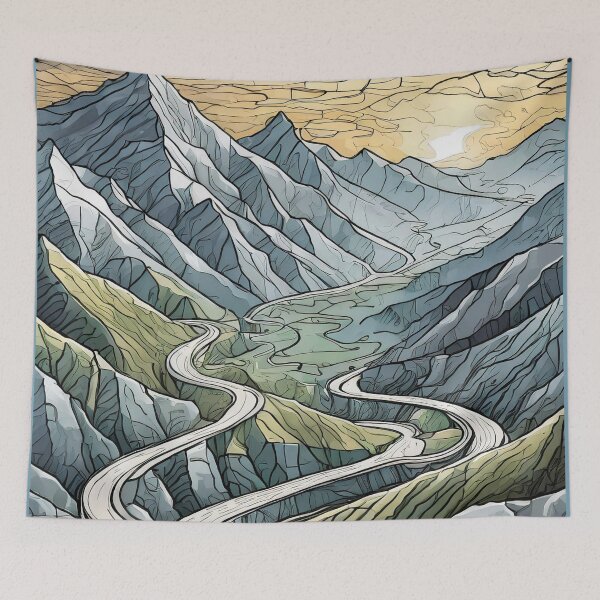 Item preview, Serene Minimalistic Landscape designed and sold by drawbey.