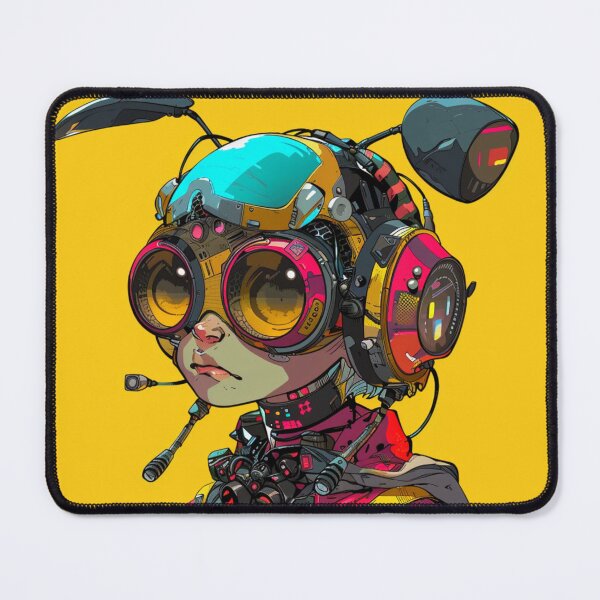 Item preview, Cyber Punk Bee Girl Galss Bee Art Print designed and sold by GrinGalore.