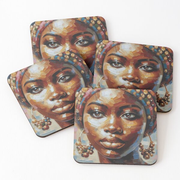 Item preview, Black African woman painted in oil designed and sold by WeLovePopArt.
