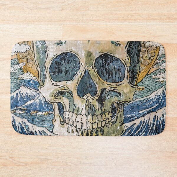 Item preview, Japanese Ukiyo-e Skull/1 designed and sold by Synthwave Poem.
