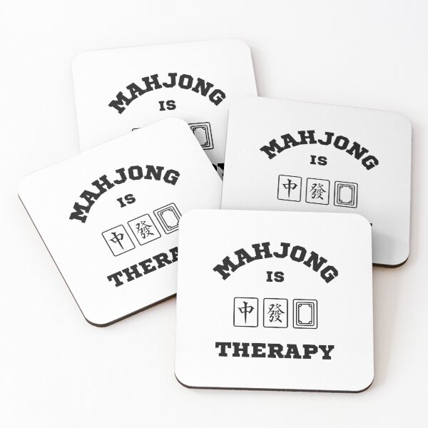 Item preview, Mahjong is Therapy - Black | I love Mahjong Tiles designed and sold by PawaPotto.
