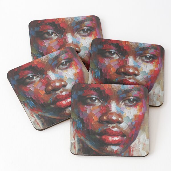 Item preview, Black African woman painted in oil designed and sold by WeLovePopArt.