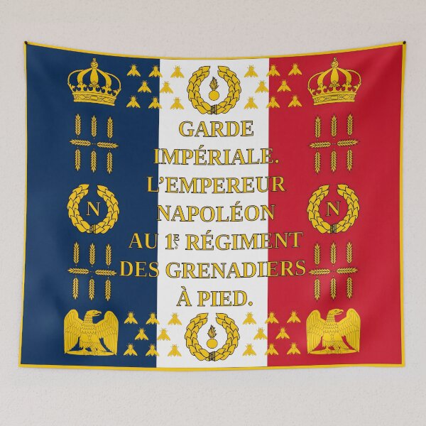 Item preview, Drapeau de la Garde Impériale - Napoleonic Flag of 1st Regiment designed and sold by VintageBazaar.