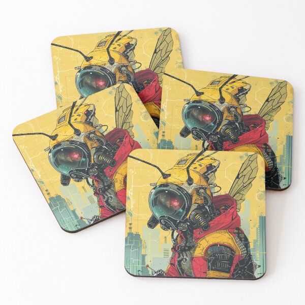 Item preview, Cyber Punk Bee Boy Mask Bee Art Print  designed and sold by GrinGalore.